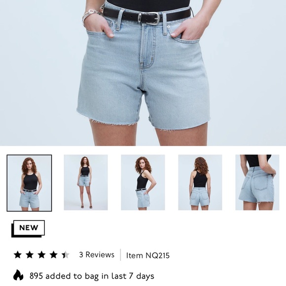 Madewell The Curvy Perfect Vintage Jean Short - Picture 8 of 9